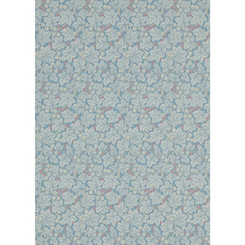 Bramble Floral Wallpaper 214698 by Morris & Co in Blue